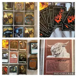 Magic The Gathering Cards Signed 1995 Hurlon Minotaur MTG L 45+ Card Lot + RAGE - Image 1
