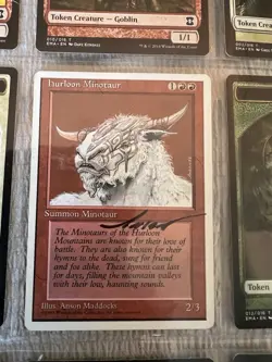 Magic The Gathering Cards Signed 1995 Hurlon Minotaur MTG L 45+ Card Lot + RAGE - Image 4