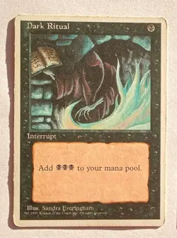 Magic MTG - Dark Ritual - 4th Fourth Edition - HP - Image 1