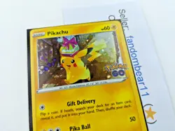 Pikachu Black Star PROMO card COSMOS HOLO SWSH234 Sword & Shield Pokemon Go 2022 - Image 4