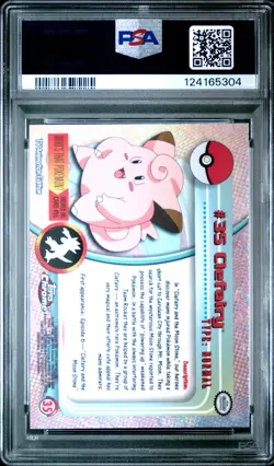 2000 TOPPS CHROME POKEMON T.V. #35 CLEFAIRY PSA 5 - Image 2