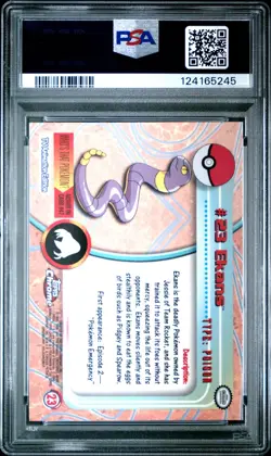 2000 TOPPS CHROME POKEMON T.V. #23 EKANS PSA 8 - Image 2