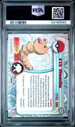 2000 TOPPS CHROME POKEMON T.V. #13 WEEDLE PSA 7 - Image 2