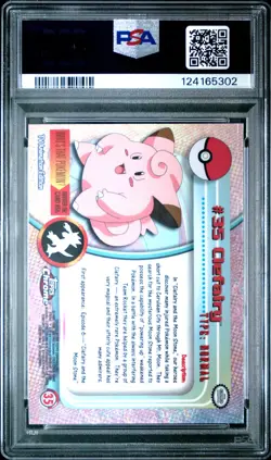 2000 TOPPS CHROME POKEMON T.V. #35 CLEFAIRY PSA 8 - Image 2