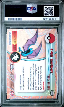 2000 TOPPS CHROME POKEMON T.V. #42 GOLBAT PSA 8 - Image 2