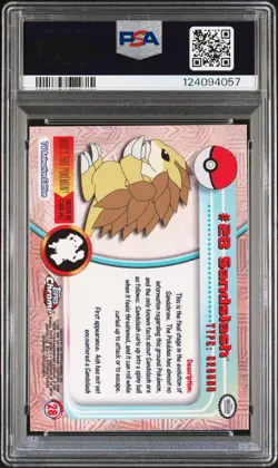 2000 TOPPS CHROME POKEMON T.V. #28 SANDSLASH PSA 9 - Image 2