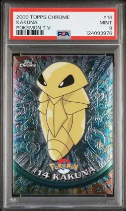 2000 TOPPS CHROME POKEMON T.V. #14 KAKUNA PSA 9 - Image 1