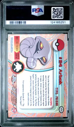 2000 TOPPS CHROME POKEMON T.V. #24 ARBOK PSA 8 - Image 2
