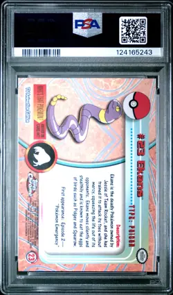 2000 TOPPS CHROME POKEMON T.V. #23 EKANS PSA 8 - Image 2