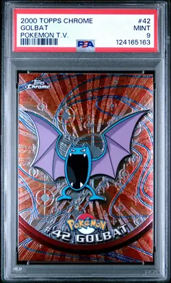 2000 TOPPS CHROME POKEMON T.V. #42 GOLBAT PSA 9 - Image 1