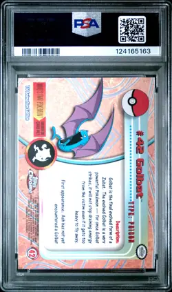 2000 TOPPS CHROME POKEMON T.V. #42 GOLBAT PSA 9 - Image 2