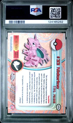 2000 TOPPS CHROME POKEMON T.V. #33 NIDORINO PSA 8 - Image 2
