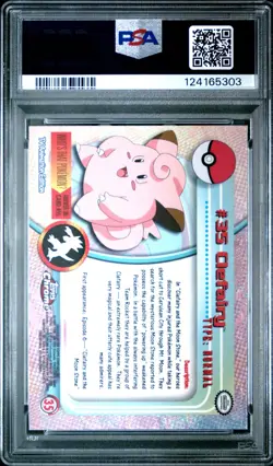 2000 TOPPS CHROME POKEMON T.V. #35 CLEFAIRY PSA 8 - Image 2