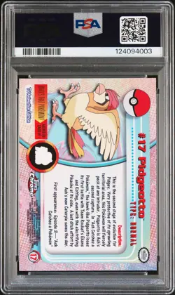 2000 TOPPS CHROME POKEMON T.V. #17 PIDGEOTTO PSA 7 - Image 2