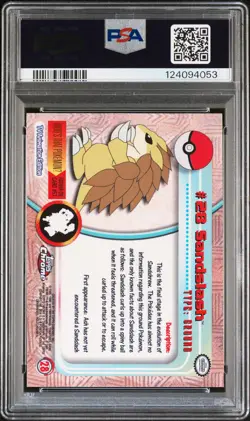2000 TOPPS CHROME POKEMON T.V. #28 SANDSLASH PSA 8 - Image 2