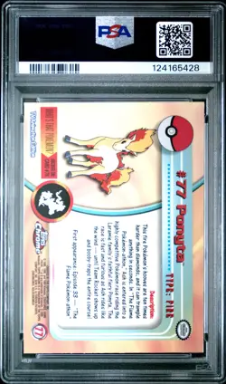 2000 TOPPS CHROME POKEMON T.V. #77 PONYTA PSA 8 - Image 2
