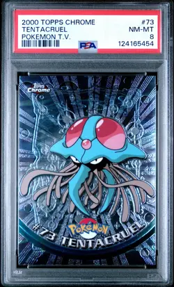 2000 TOPPS CHROME POKEMON T.V. #73 TENTACRUEL PSA 8 - Image 1