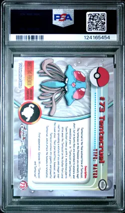 2000 TOPPS CHROME POKEMON T.V. #73 TENTACRUEL PSA 8 - Image 2
