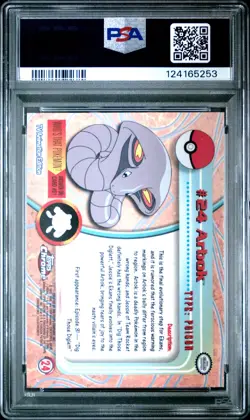 2000 TOPPS CHROME POKEMON T.V. #24 ARBOK PSA 8 - Image 2