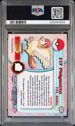 2000 TOPPS CHROME POKEMON T.V. #17 PIDGEOTTO PSA 7 - Image 2