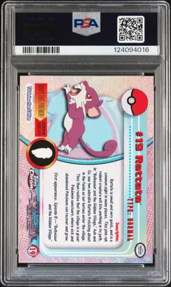 2000 TOPPS CHROME POKEMON T.V. #19 RATTATA PSA 9 - Image 2