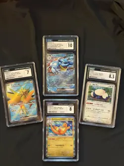 Pokemon Japanese Slab Lot - Blastoise ex CGC 10, Zapdos ex SR 151, Snorlax CHR - Image 1