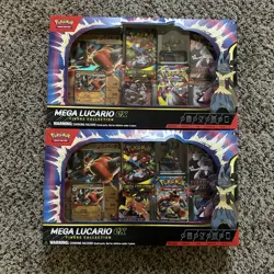 Pokemon TCG Mega Lucario ex Premium Figure Collection Box Sealed Lot Of 2 - Image 1