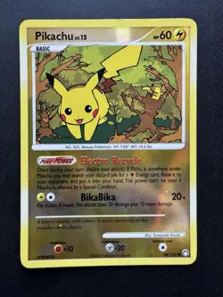 Pikachu 94/123 Diamond Pearl 2007 Mysterious Treasures Reverse Holo Pokemon Card - Image 1