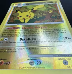 Pikachu 94/123 Diamond Pearl 2007 Mysterious Treasures Reverse Holo Pokemon Card - Image 3