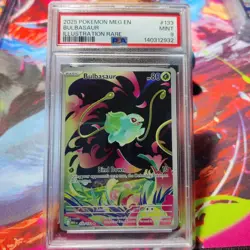 Bulbasaur 133/132 - Mega Evolutions - Illustration Rare - PSA 9 - Pokemon TCG - Image 1