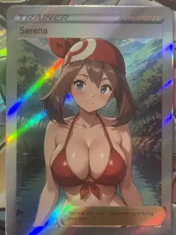 Pokemon May Anime Waifu Custom DIY Trainer Art Sexy Pokemon card - Image 1