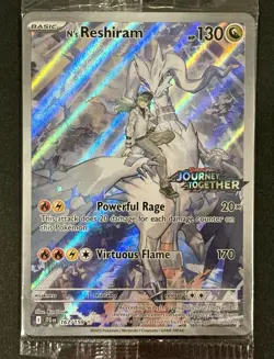 Pokemon TCG: N's Reshiram 167/159 Journey Together Stamped Promo Sealed - Image 2