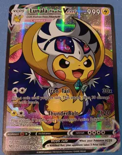 Pokemon - Lunala Pikachu VCOS 025/055 - SWSH Vivid Voltage Cosplay - HOLO - NM - Image 2