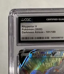 Rhyperior V CGC 9.5 MINT+ Pokemon (2020) Darkness Ablaze #181/189 - Image 3