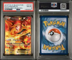Charizard EX XY121 Black Star Promo Full Art Holo Pokemon Card PSA 8 - Image 3