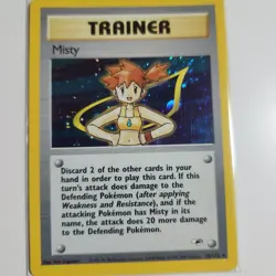 Misty 18/132 - Gym Heroes Holo Rare Pokemon Card Vintage NM/LP - Image 1