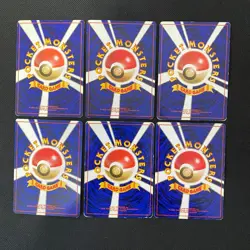 Fossil 1997 Normal Card Set of 6 Japanese Pokemon Card Old Back s007331 - Image 2