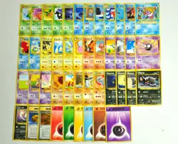 Pokemon card LOT 45 Old Back Japanese Raichu Slowbro Unown Jynx Houndour etc... - Image 1