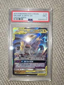 Pokemon Sun And Moon 2019 Garchomp And Giratina GX 146/236 Full Art PSA 9 - Image 1