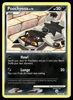 POOCHYENA - 86/127 Common Platinum Pokemon LP - Image 1