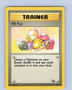 Pokemon TCG Mr. Fuji Fossil 58/62 Unlimited Uncommon Card WOTC LP-NM - Image 1