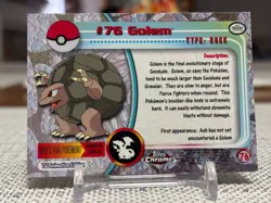 2000 Topps Chrome Pokemon #76 Golem (Chrome) NM - Image 2