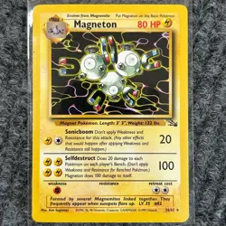 Vintage Pokemon Fossil Magneton 26/62 Rare Non-Holo NM Unlimited - Image 1