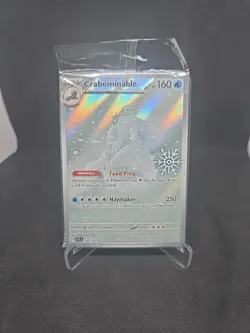 Crabominable 149/142 Snowflake Holiday Calendar Stamp Promo Pokemon Card SEALED - Image 1