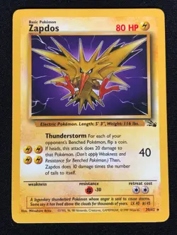 Pokemon Zapdos 30/62 Rare (LP) - Image 1