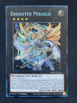 Yu-Gi-Oh! TCG Exosister Mikailis MP23-EN256 Prismatic Secret Rare LP - Image 1