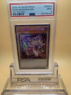 PSA 9 MINT Dark Magician Girl MP24-EN053 1st Ed Yu-Gi-Oh! Alt Art Prismatic - Image 1