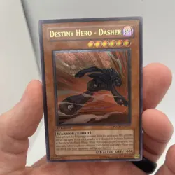Yugioh Destiny Hero Dasher Ultimate Rare POTD-EN017 Unlimited LP - Image 1