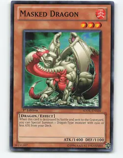 Masked Dragon #SDDL-EN020 1st Edition Yugioh Card - Image 1