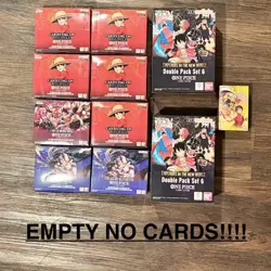 EMPTY! One Piece CCG BOX LOT DP01, DP06 DISPLAYS, OP11, OP13, & OP14 - NO CARDS - Image 1
